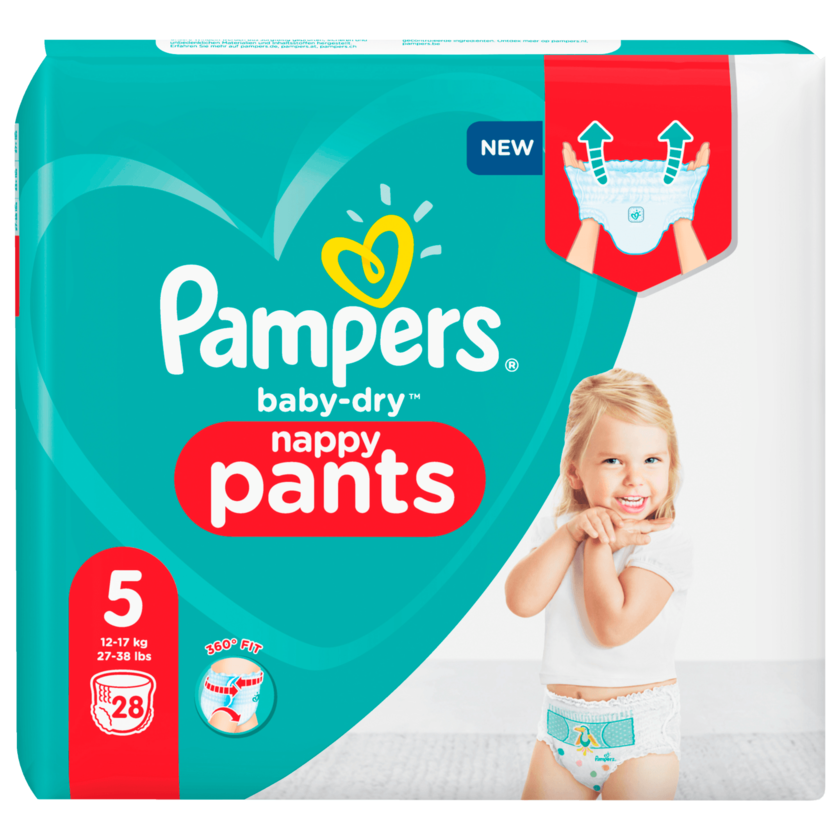 Pampers Baby-Dry Windeln Pants Gr.5 12-17kg 28 Stück